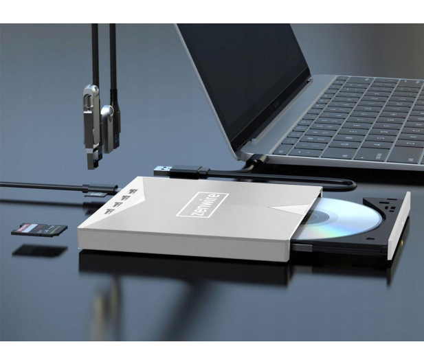 Zenwire Napęd Zewnętrzny CD DVD HUB USB-C 3.0 H61 - 1604627 - zdjęcie 8
